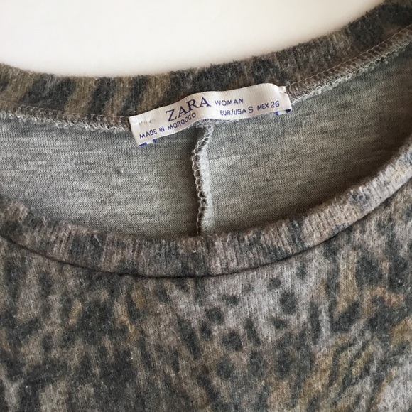 Zara Woman Animal Print Dress Short Sleeve Size S - Picture 5 of 7